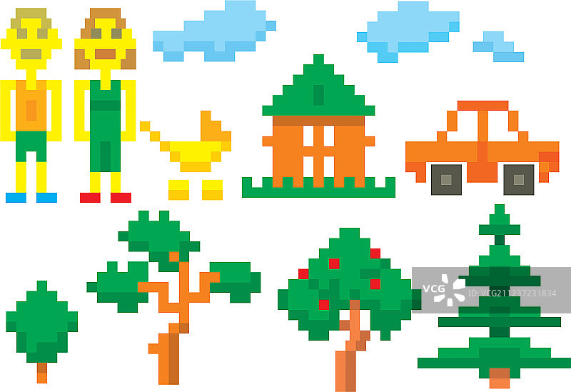 可爱的圣诞树图片素材