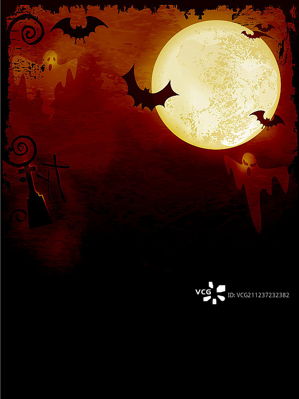 恐怖的深橙色万圣节背景图片素材