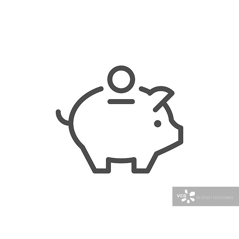 钱箱线性图标图片素材