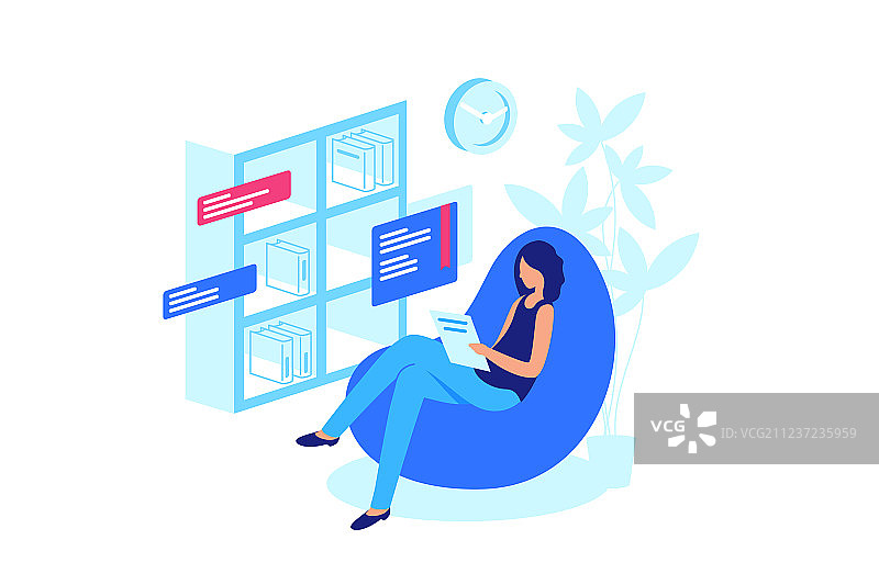 阅读网络书籍，抛弃纸质书籍图片素材