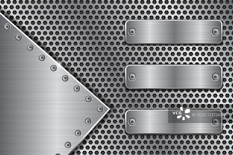 拉丝铁金属穿孔背景图片素材