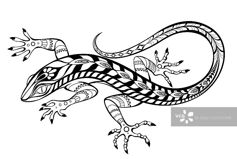 风格化的蜥蜴图片素材