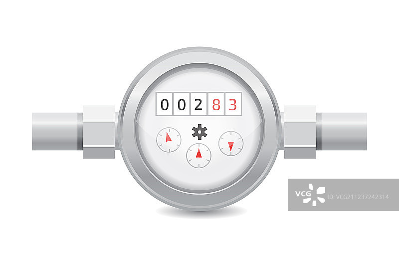逼真模拟水表卫生设备图片素材