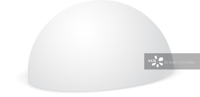 白色半球体模型3D模板图片素材