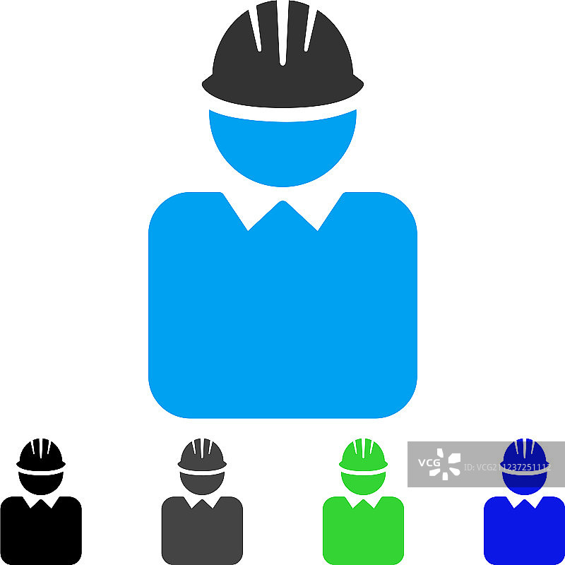 工程师扁平图标图片素材