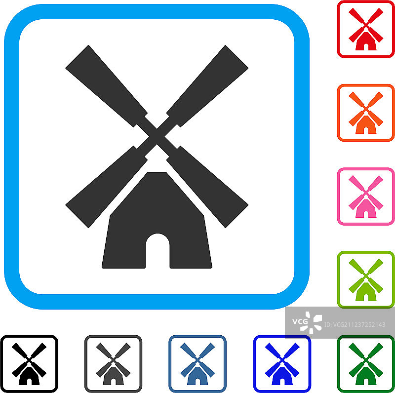 风车框架图标图片素材