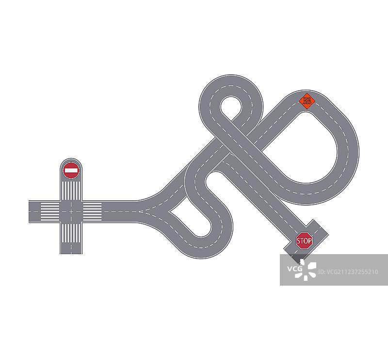 孤立的交通路口街景地图图片素材
