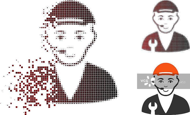 溶解点半色调服务员图标图片素材