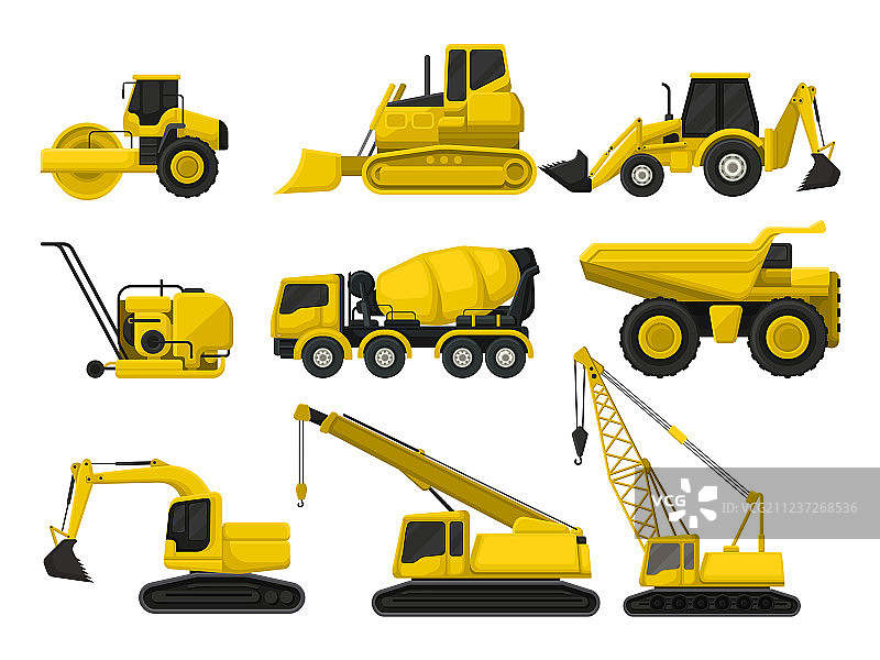 扁平风格建筑设备合集图片素材