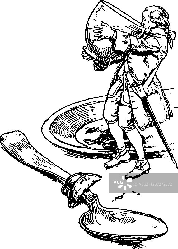 《格列佛游记》复古插画图片素材