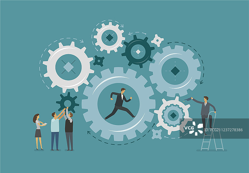 商务信息图团队协作图片素材