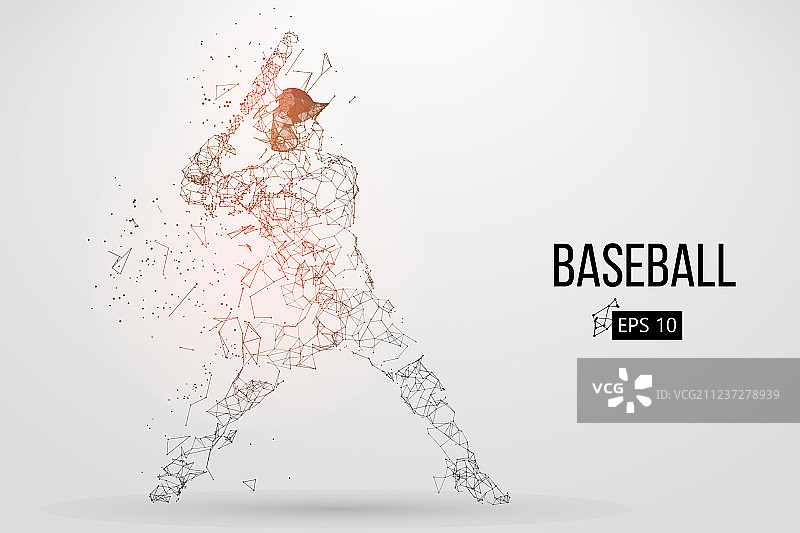 棒球运动员的剪影图片素材