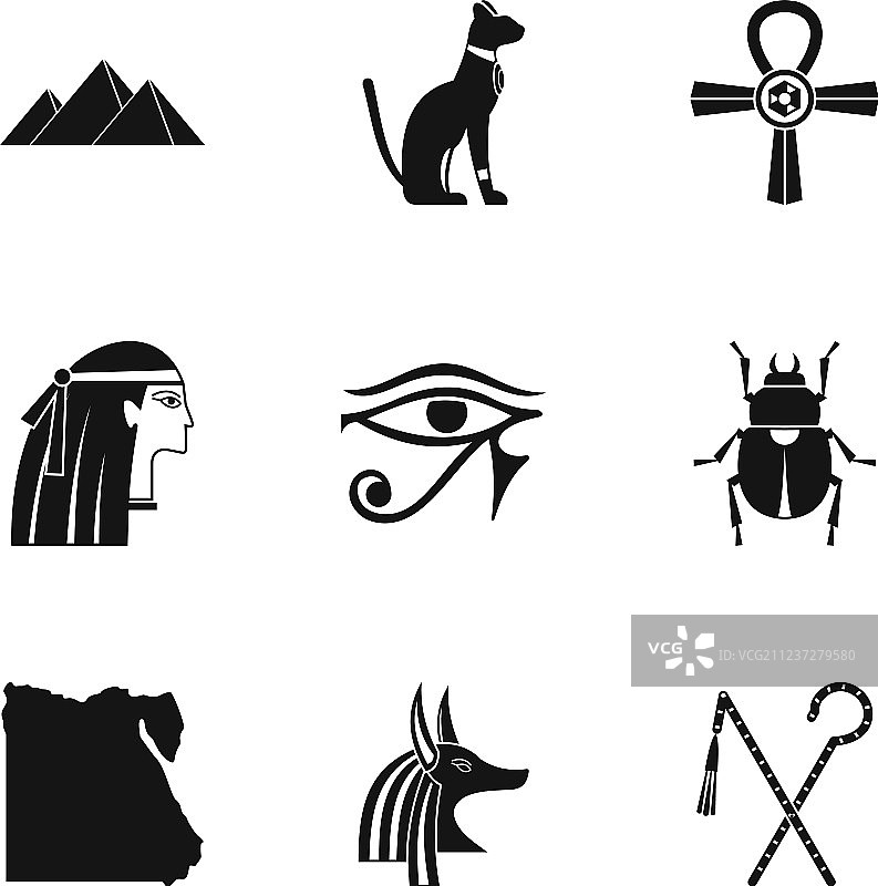 埃及金字塔图标简约风格图片素材