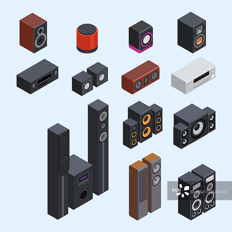 家居2.5D音响系统3D模型图片素材