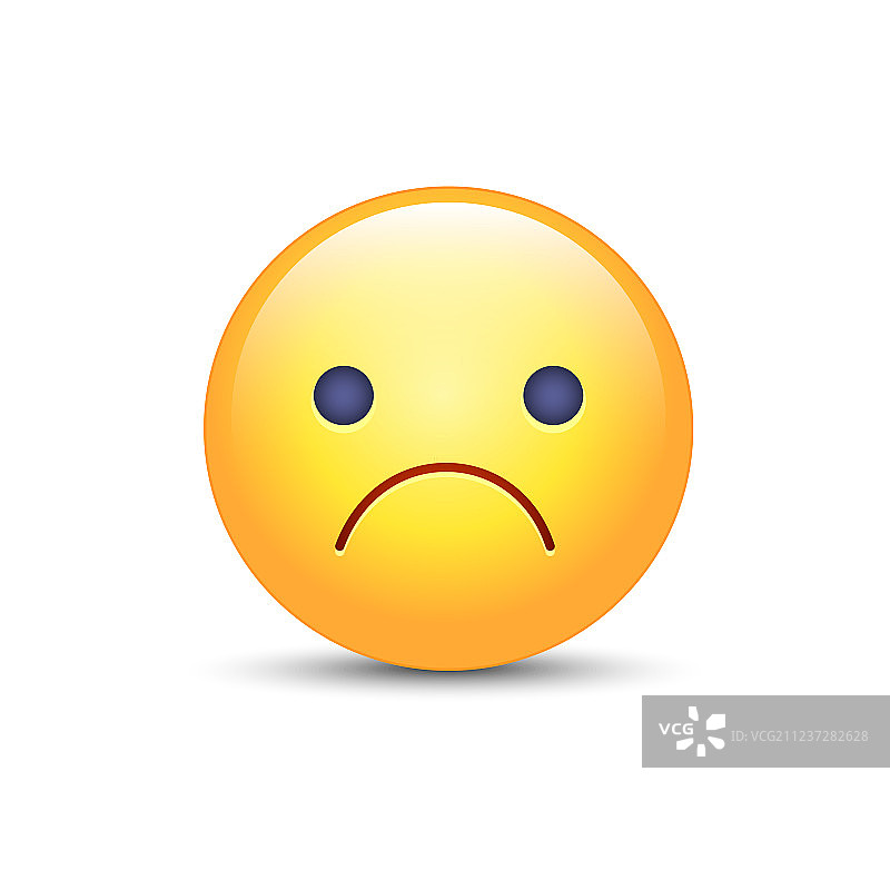 沮丧的卡通表情符号图片素材