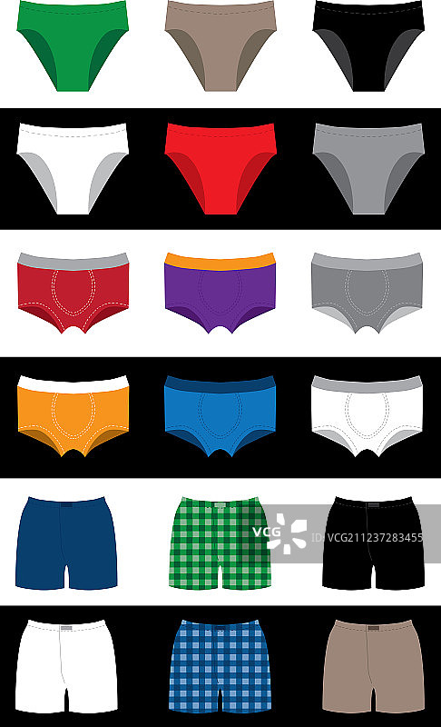 男士、儿童、女士家庭内裤图片素材