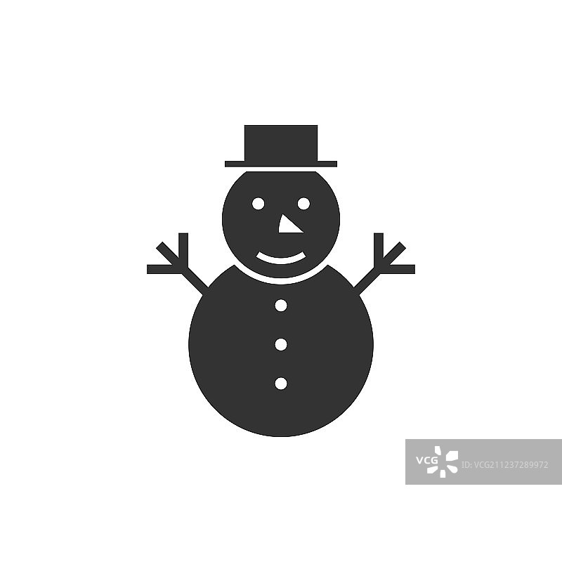 雪人黑色图标图片素材