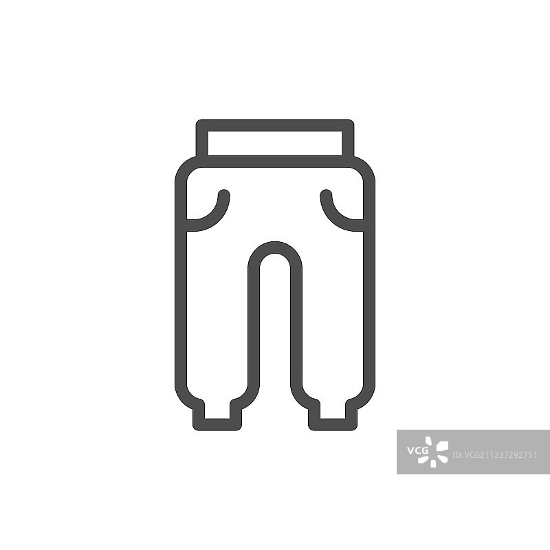 运动裤线条图标图片素材