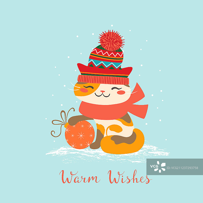 温暖祝福猫图片素材