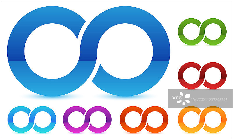 多种颜色无限符号图标图片素材