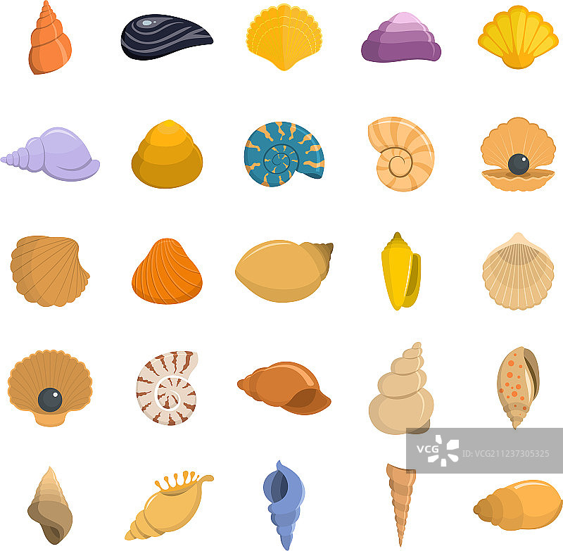 海贝壳图标合集图片素材