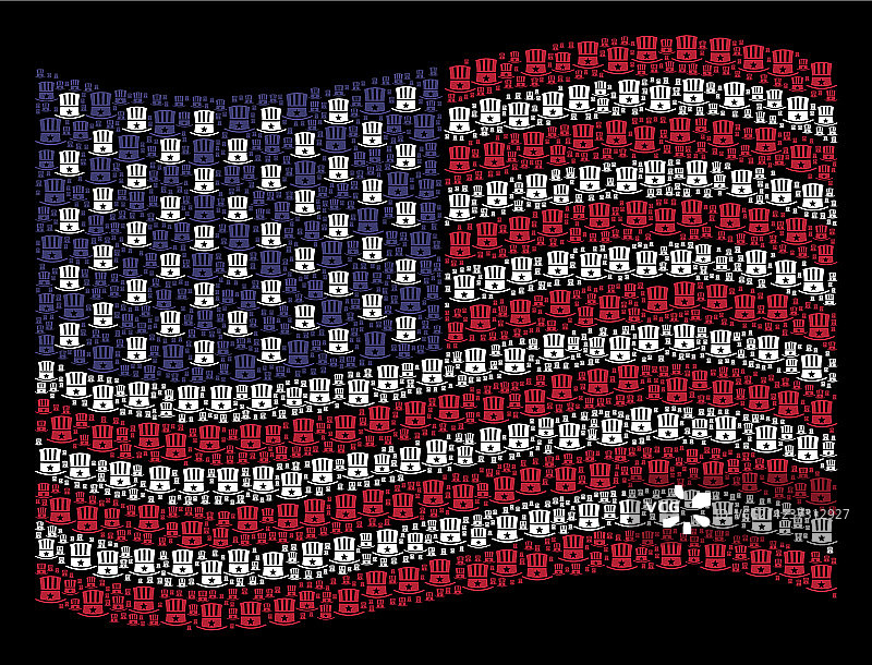 美国国旗的山姆大叔帽子样式图片素材