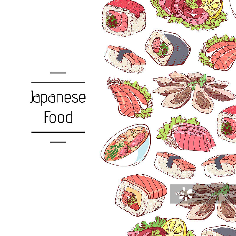 亚洲美食海报图片素材