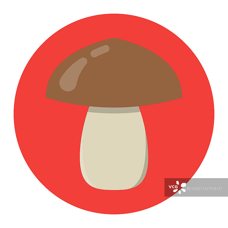 扁平风格蘑菇图标图片素材