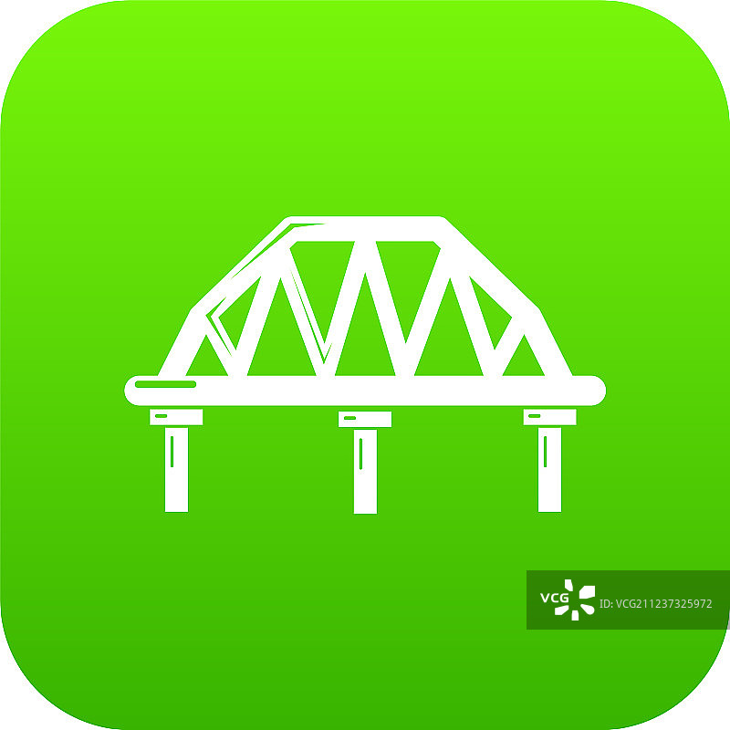 拱形火车桥梁绿色图标图片素材
