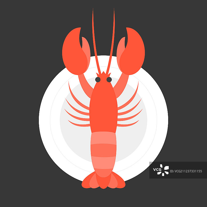 盘中的龙虾图片素材