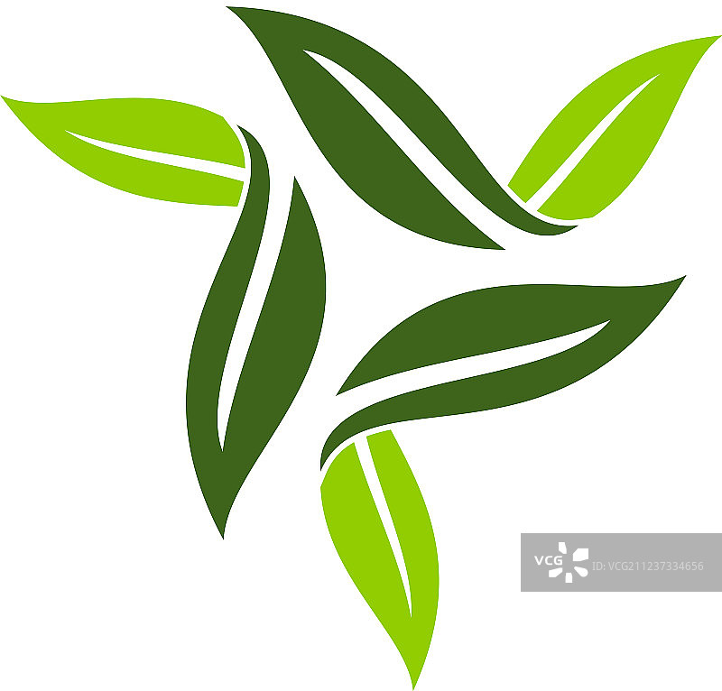 绿叶旋转图片素材