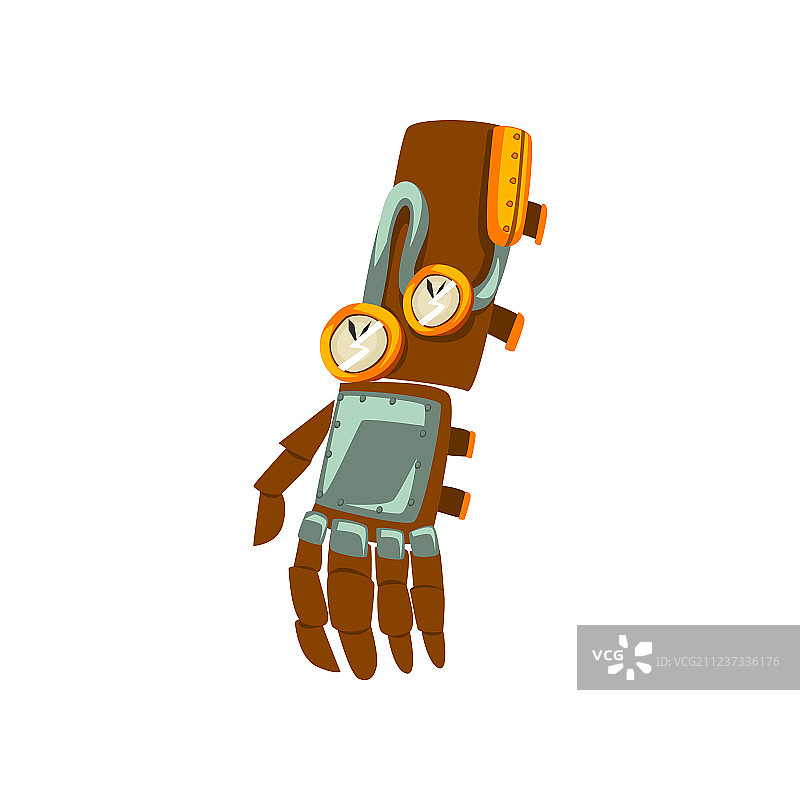 蒸汽朋克机械手古董设备图片素材