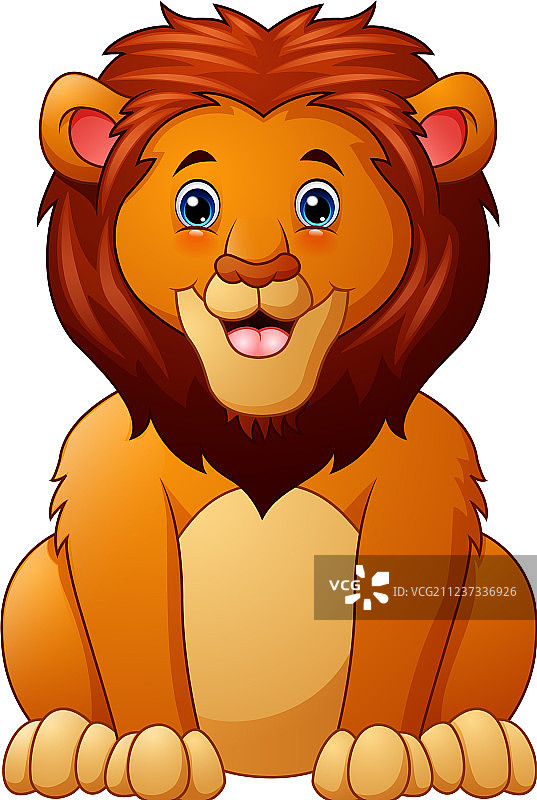 可爱的卡通狮子图片素材