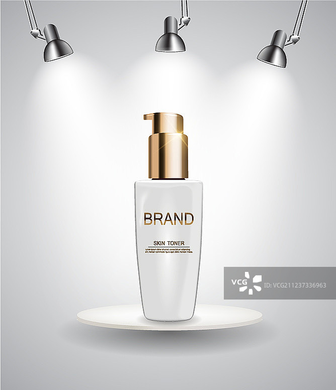 用于广告的护肤爽肤水瓶管模板图片素材
