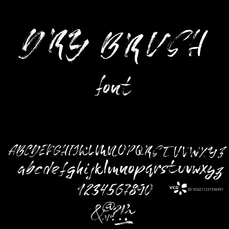 手绘字体，使用粗糙笔触制作图片素材