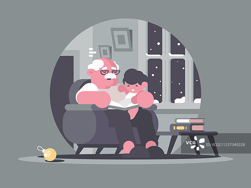 祖父和孙子图片素材