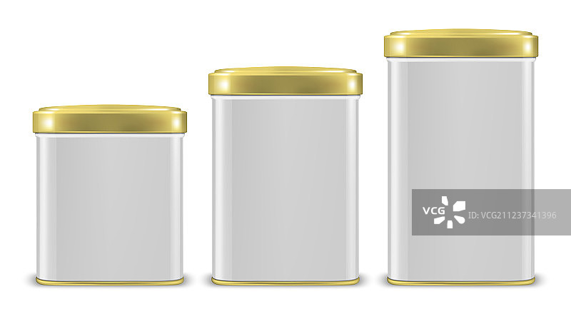 白色空白金属铝的逼真3D效果图片素材