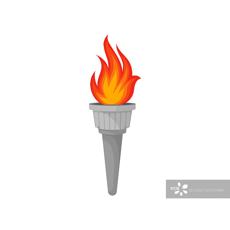 扁平风格灰色火炬图标图片素材