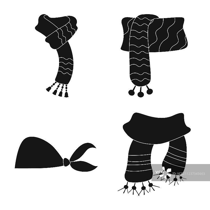 围巾和披肩图标合集图片素材