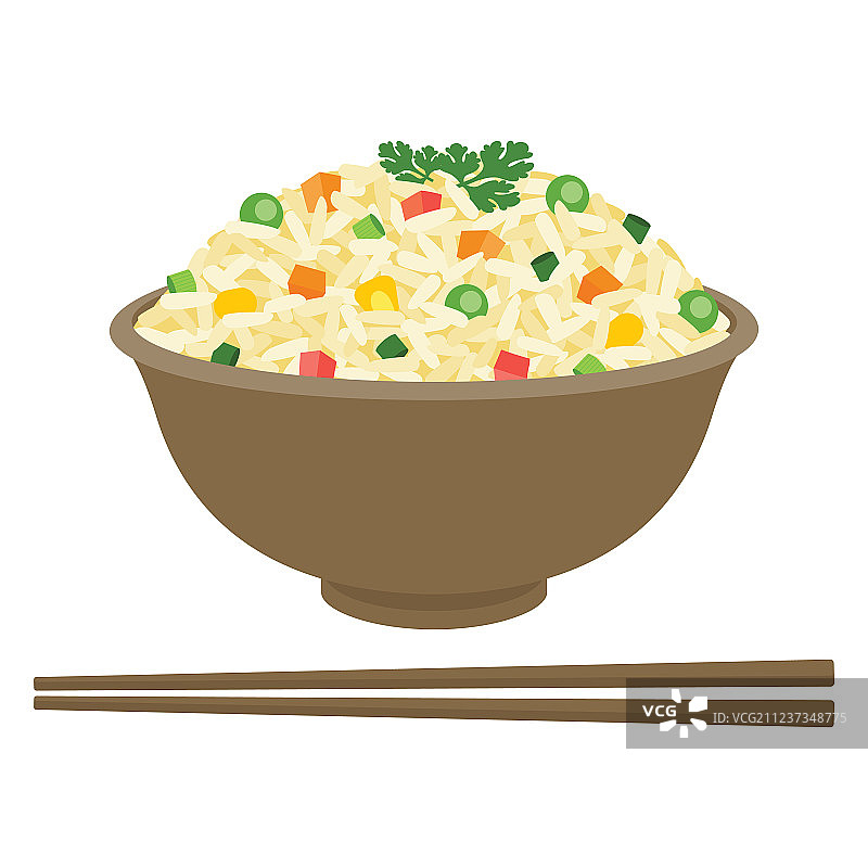 碗装筷子捞饭图片素材