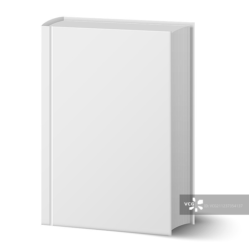 带硬封面模板的空白竖版书图片素材