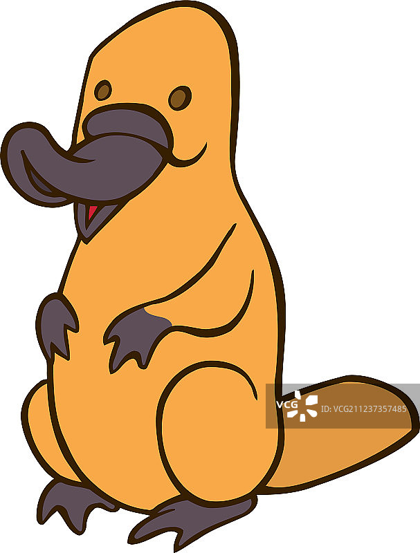 有趣的可爱卡通鸭嘴兽图片素材
