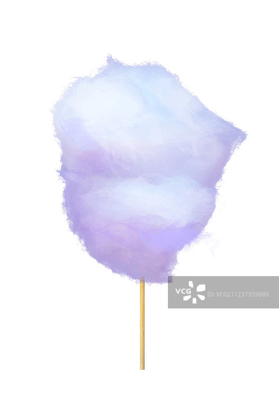 逼真棍子上的紫色棉花糖图片素材