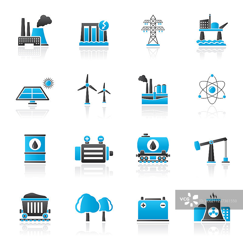 能源生产行业和资源图标图片素材