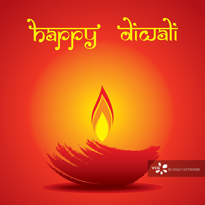 创意排灯节节日贺卡设计图片素材