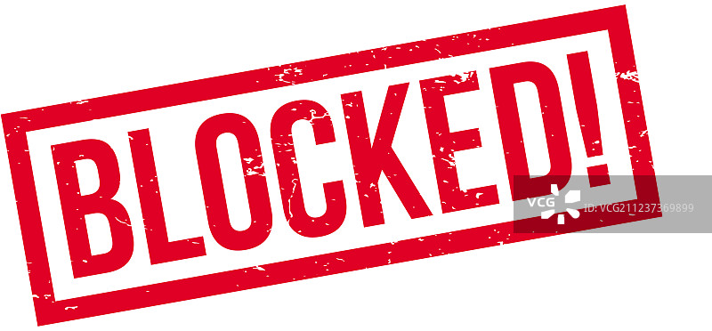 已封锁的橡皮图章图片素材