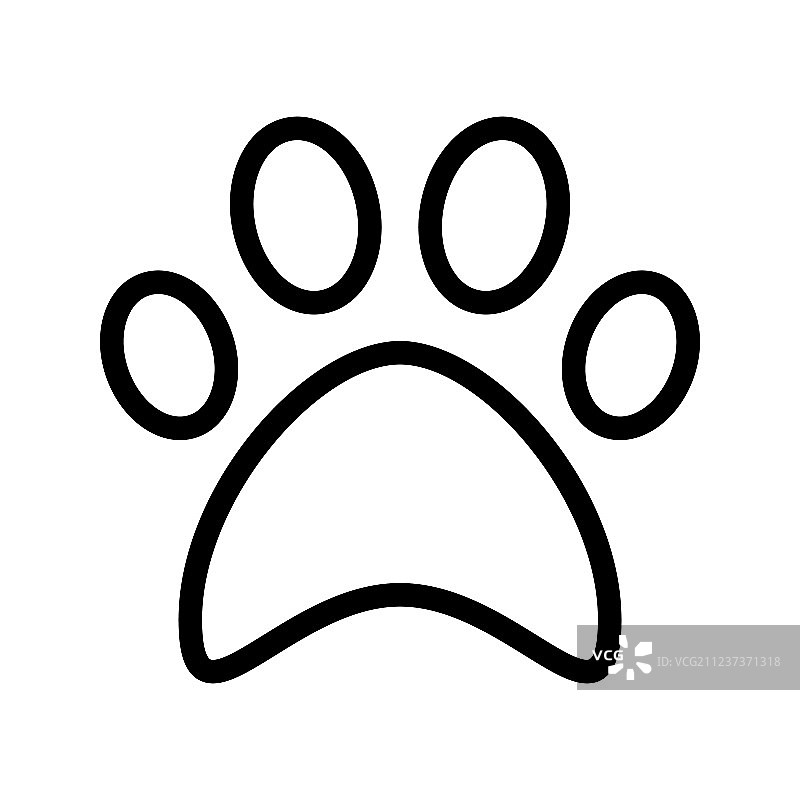猫爪印扁平图标符号图片素材