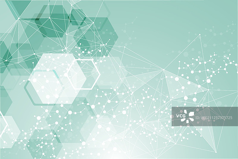 几何抽象背景与连接线图片素材