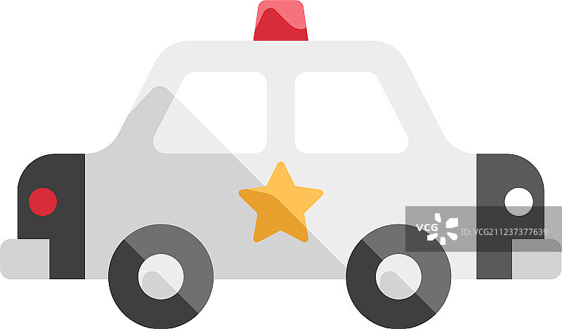 扁平风警车图片素材