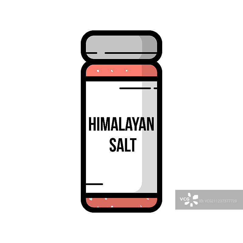 透明玻璃罐装喜马拉雅盐图片素材